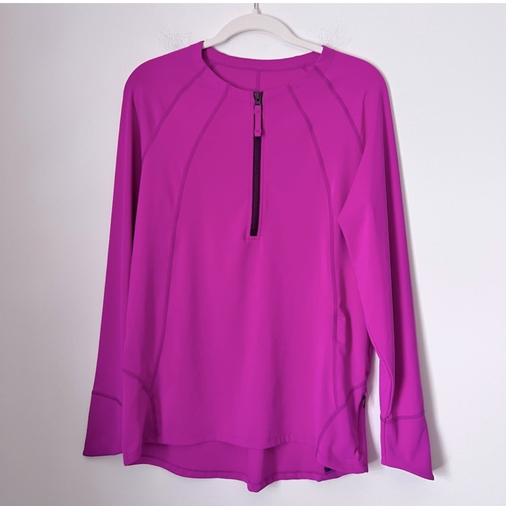 Title Nine Sunbuster Fuchsia Pink 1/2 Zip sun-shirt